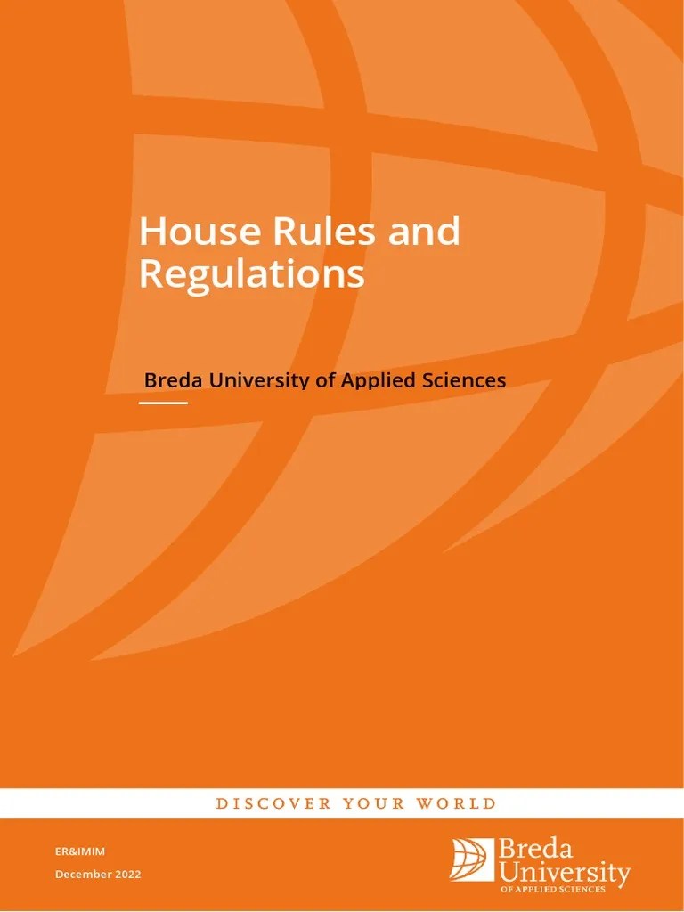 House Rules and Regulations PDF Alcoholic Beverages Safety
