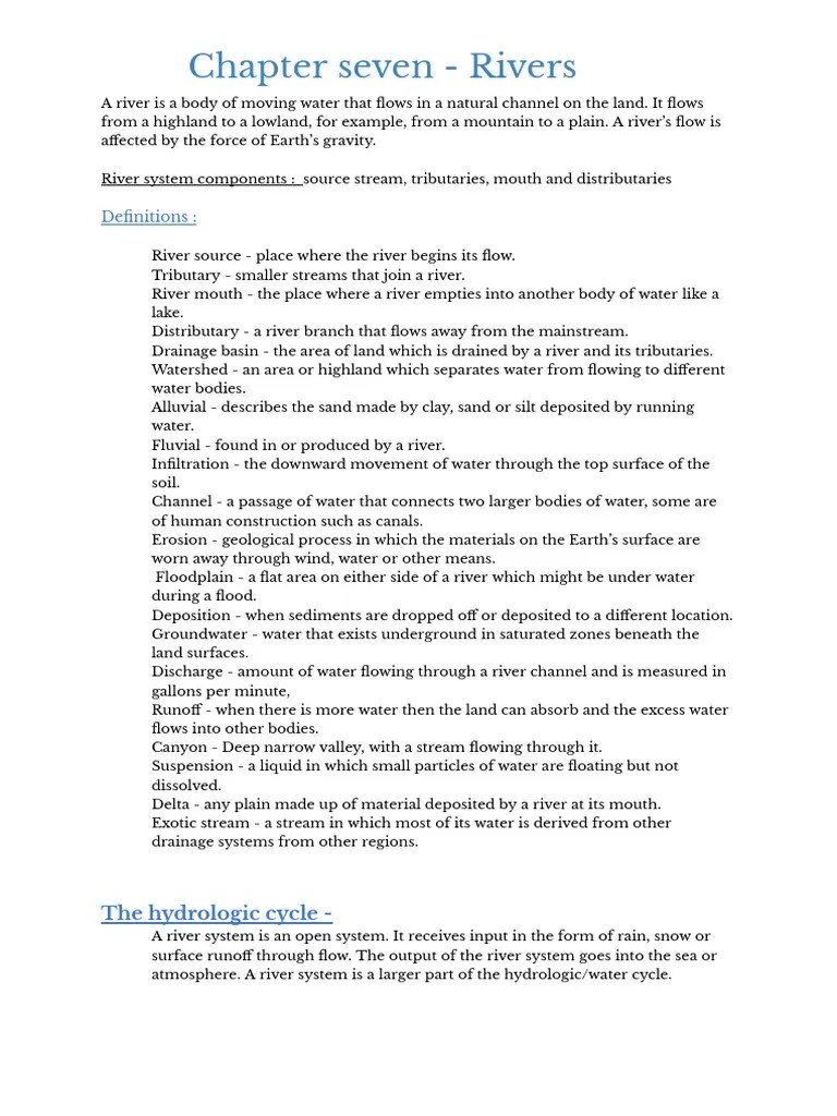 Geography Exam Notes PDF Rock (Geology) Sedimentary Rock