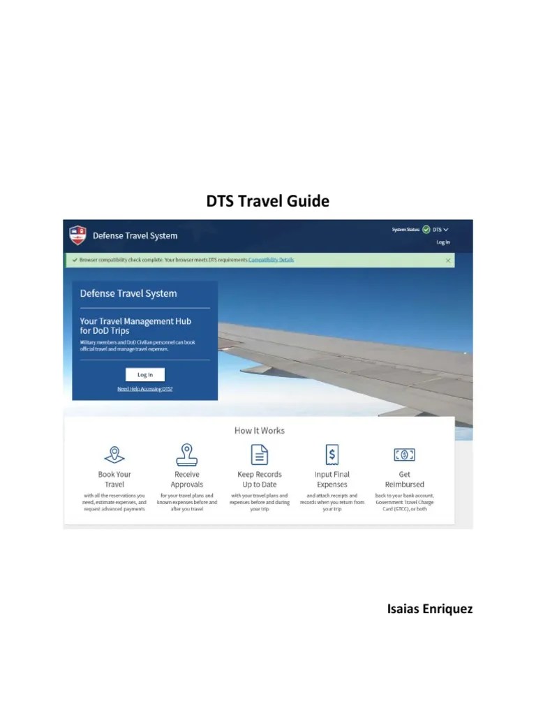 DTS Travel Guide PDF Voucher Per Diem