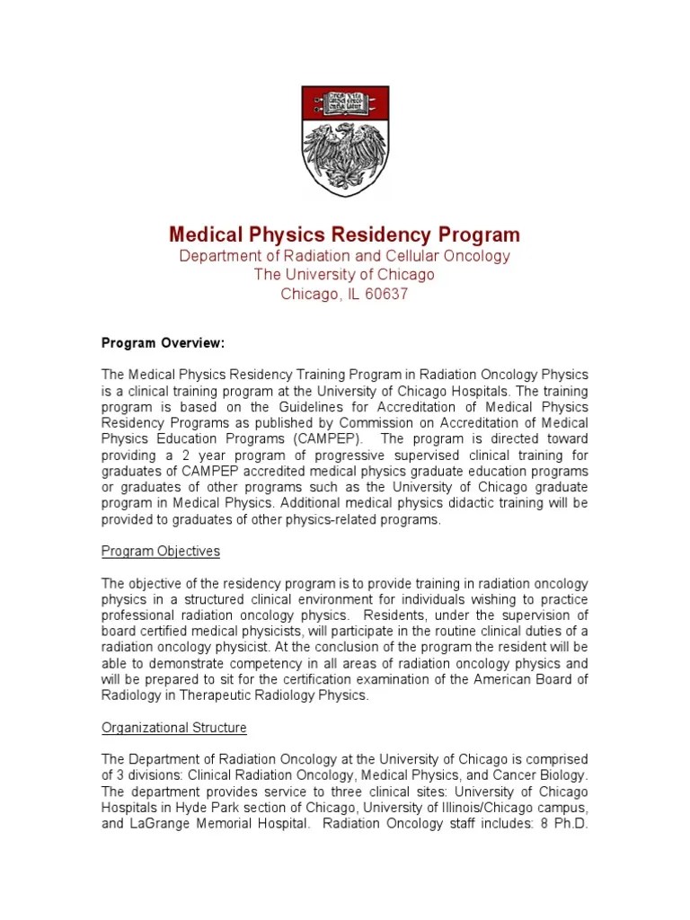 Medphys Res Brochure PDF Medical Physics Radiation Therapy