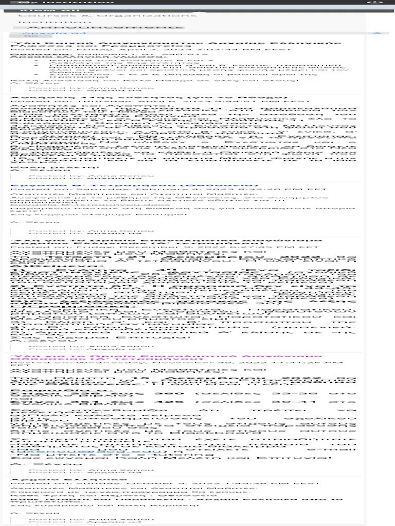 Announcements Blackboard Learn PDF