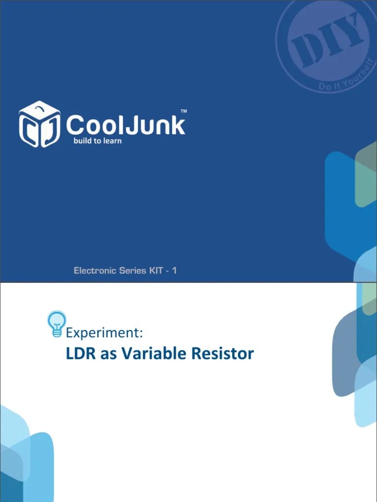 LDR As Variable Resistor PDF Electrical Resistance And Conductance