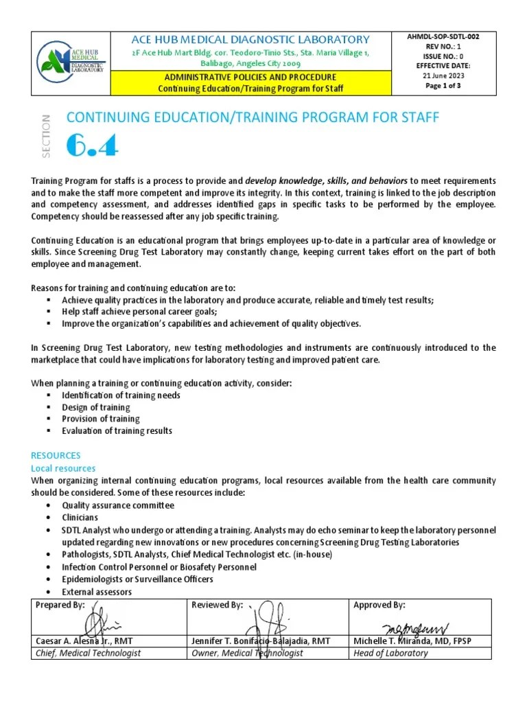 Admin Policies and Procedures in Continuing Education and Training