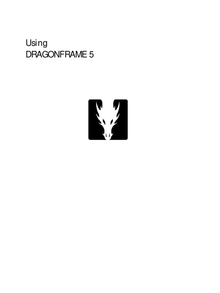 Using Dragonframe 5 PDF Camera Video