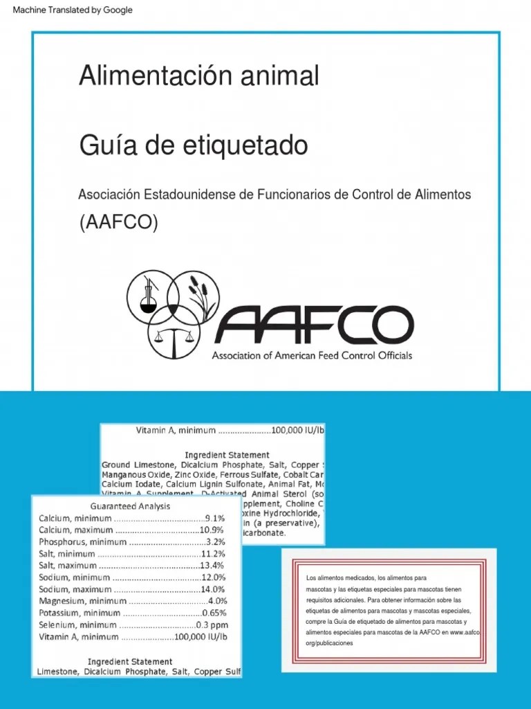 AAFCO Labeling Guide PDF