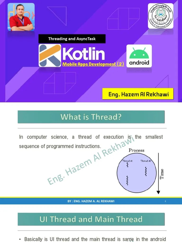 3android Kotlin Android Threading and AsyncTask PDF Thread Parameter