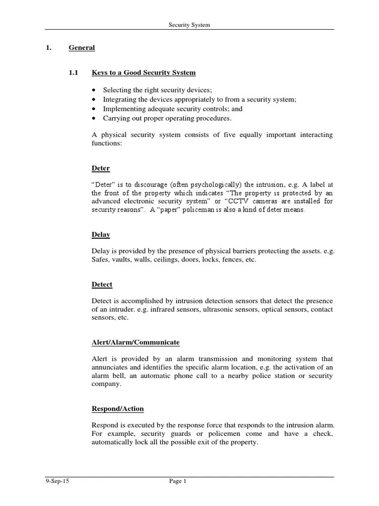 Security System PDF Security Alarm Biometrics