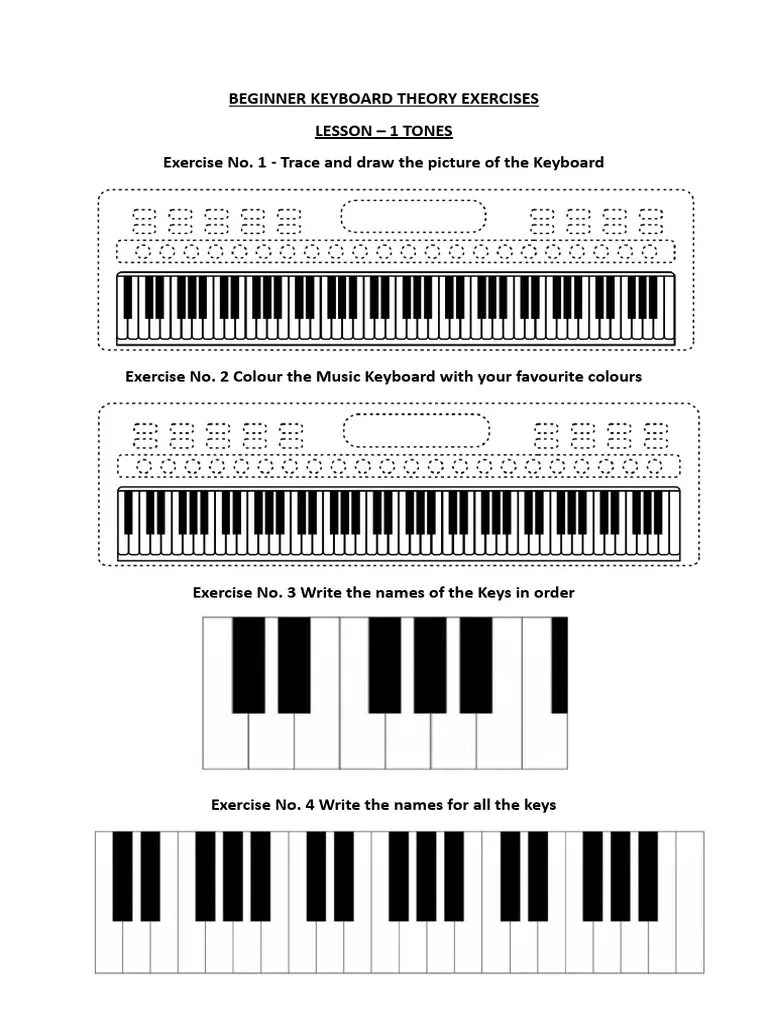 Beginner Keyboard Theory Exercises PDF