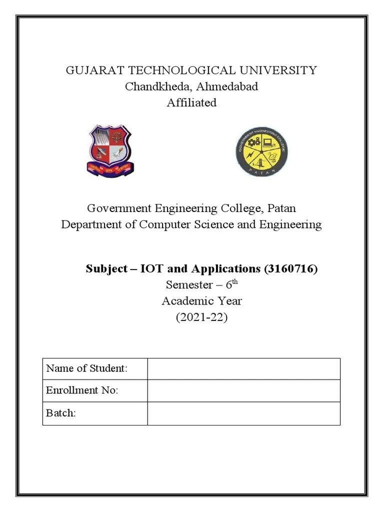 IoT Lab Manual PDF Of Things Computing