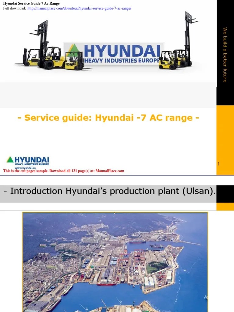 Hyundai Service Guide 7 Ac Range | PDF | Elevator | Steering