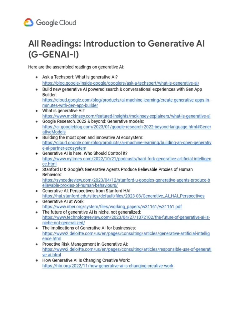 Introduction To Generative AI | PDF | Artificial Intelligence
