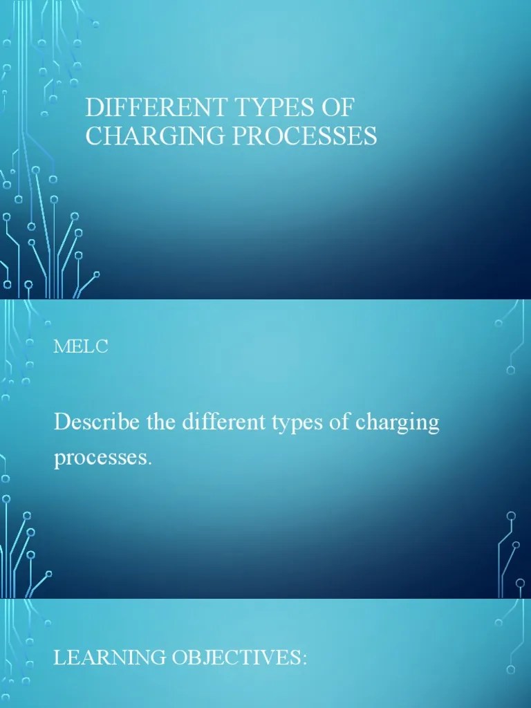 Different Types of Charging Processes PDF Electric Charge Chemistry