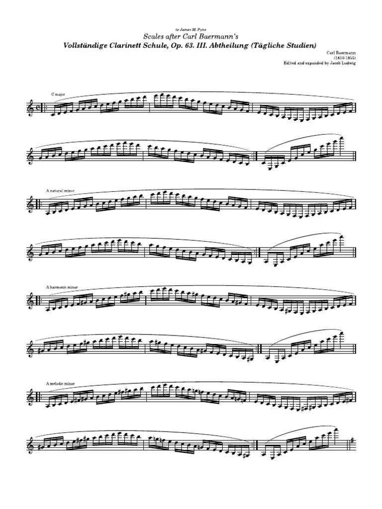 LudwigBaermann Method, Op. 63, Div. III (Daily Studies