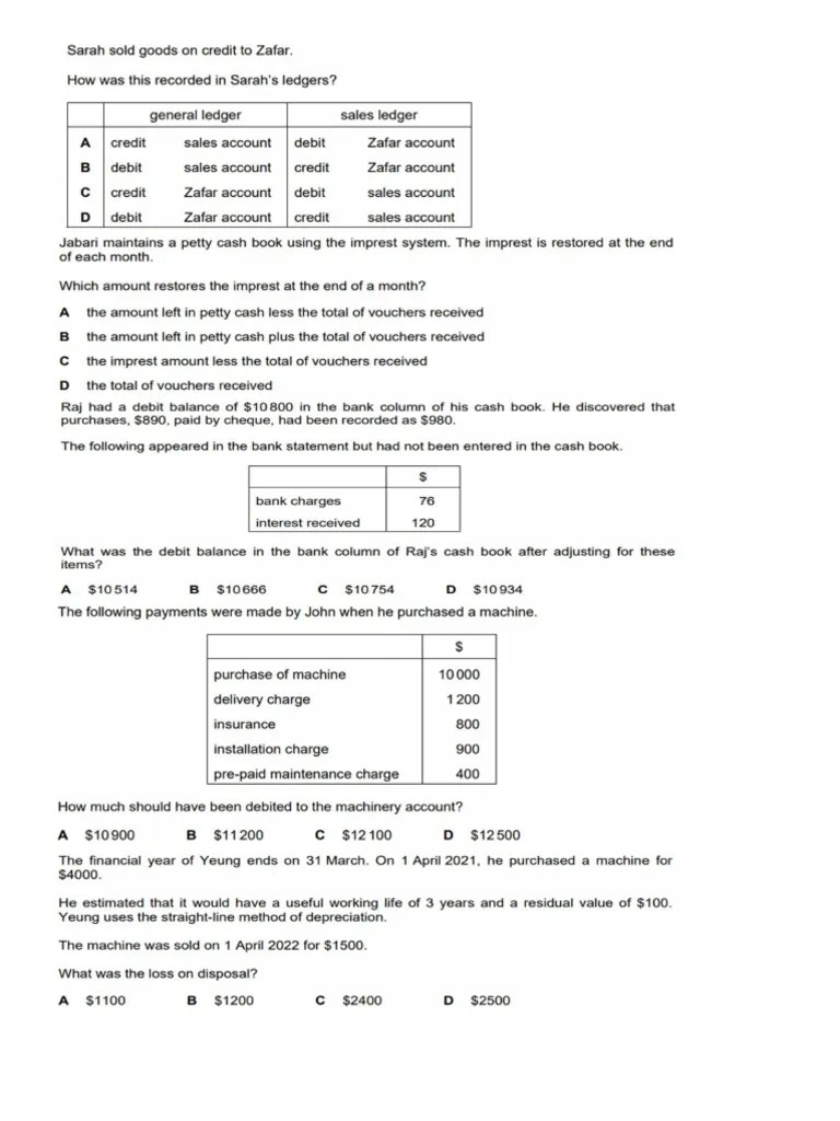 Accounts Worksheet 1 PDF