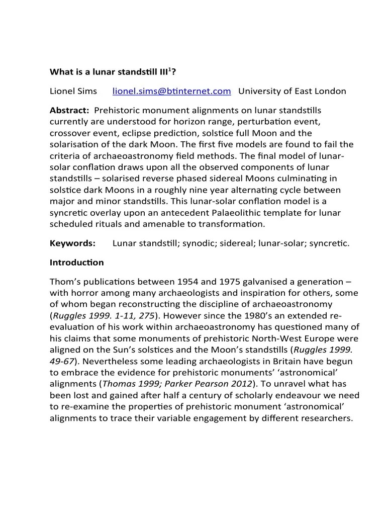 What Is A Lunar Standstill III PDF Moon Astronomy