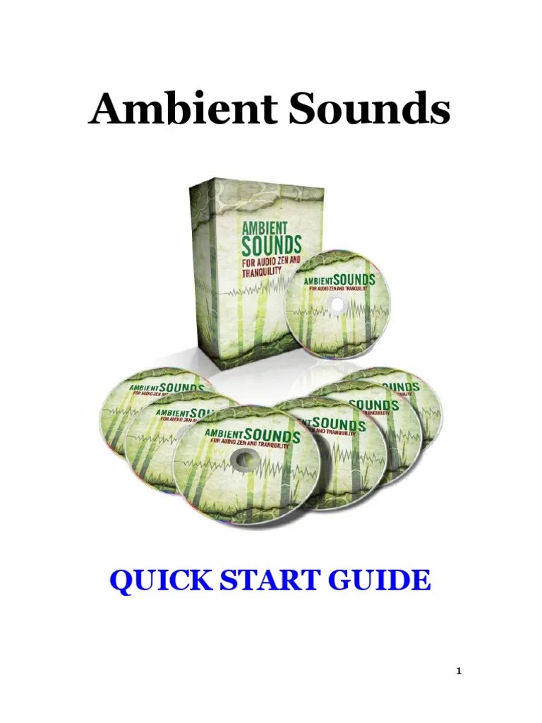 Ambient Sounds PDF Sound Cognition