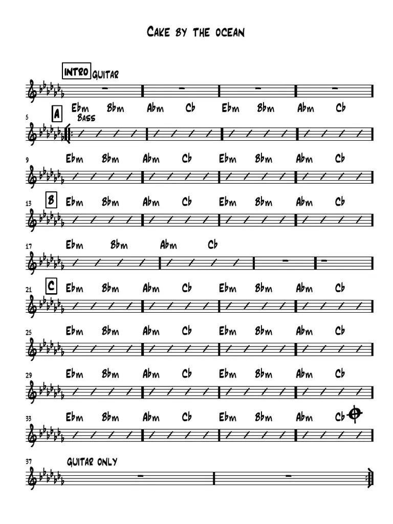 Cake by The Ocean Full Score PDF