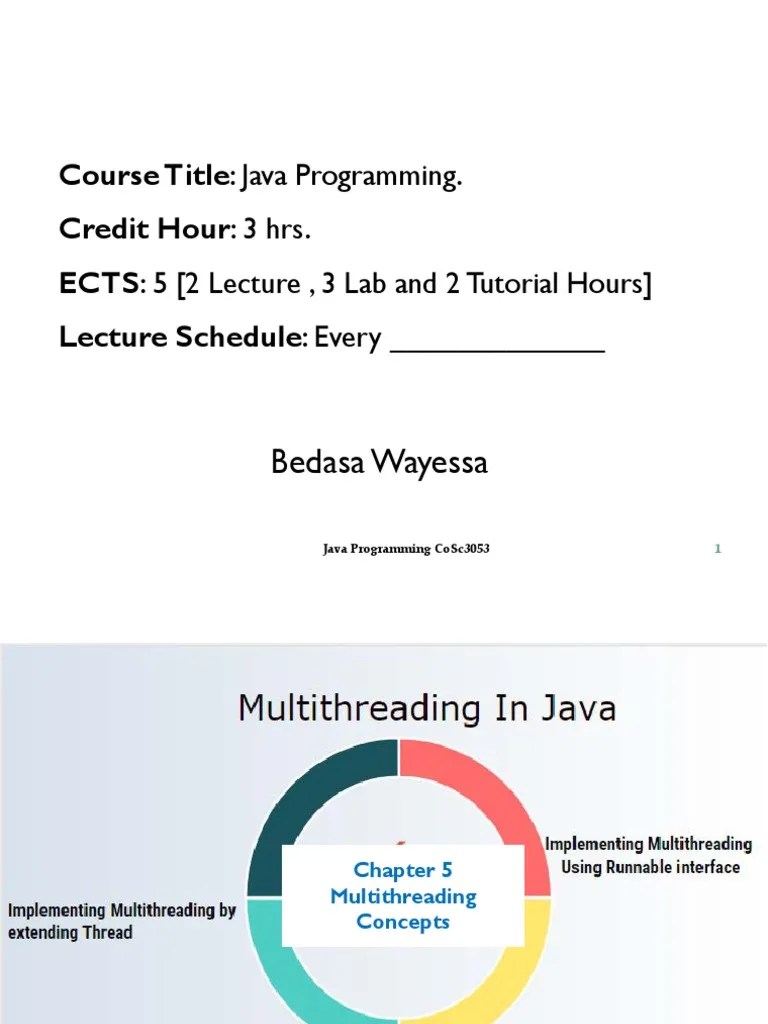 Chapter 5 Multithreading Concepts PDF Process Method