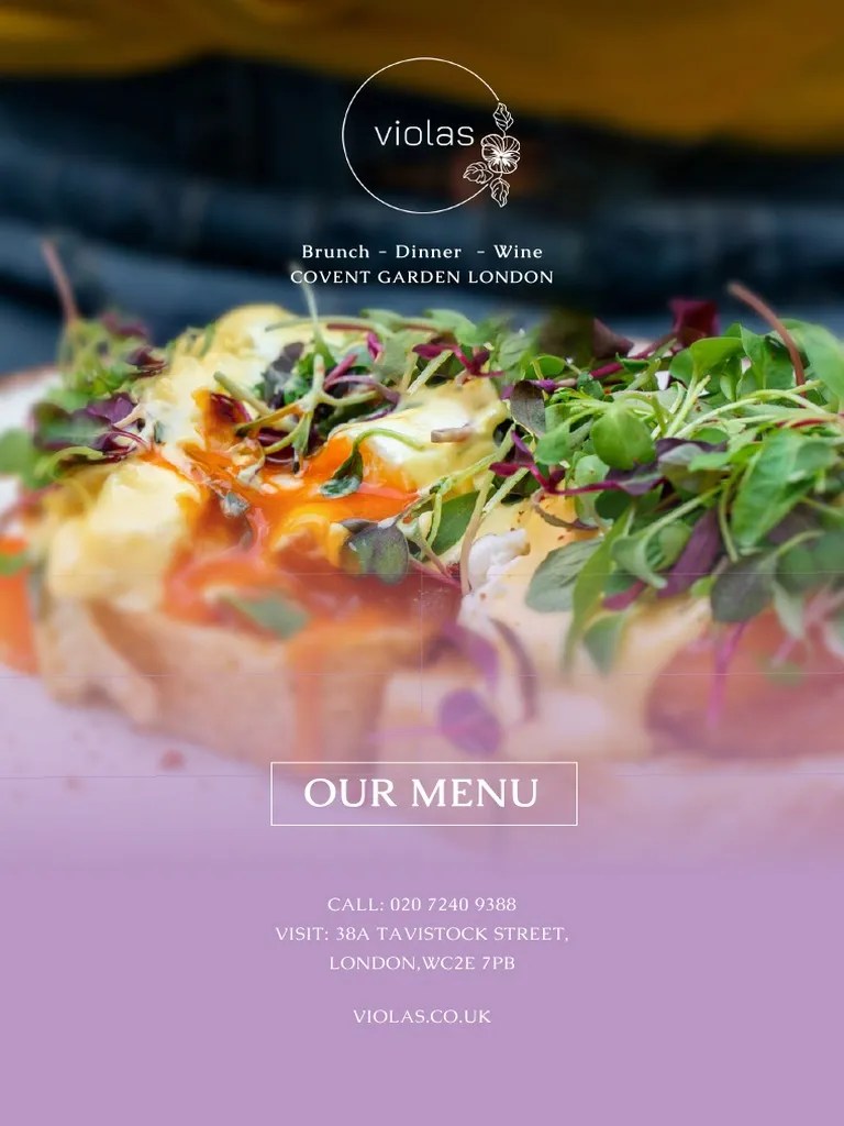 Violas Menu PDF Food And Drink Cuisine