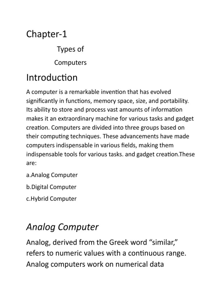 Types of Computer PDF Laptop