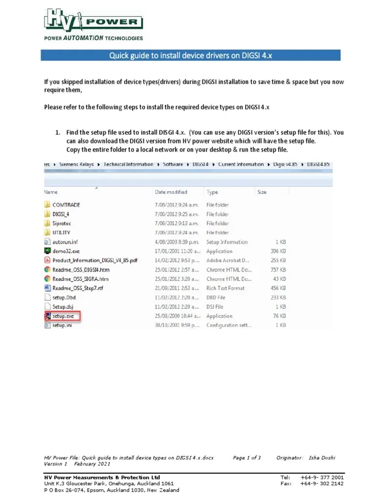 Quick Guide To Install Device Drivers in DIGSI 4 PDF