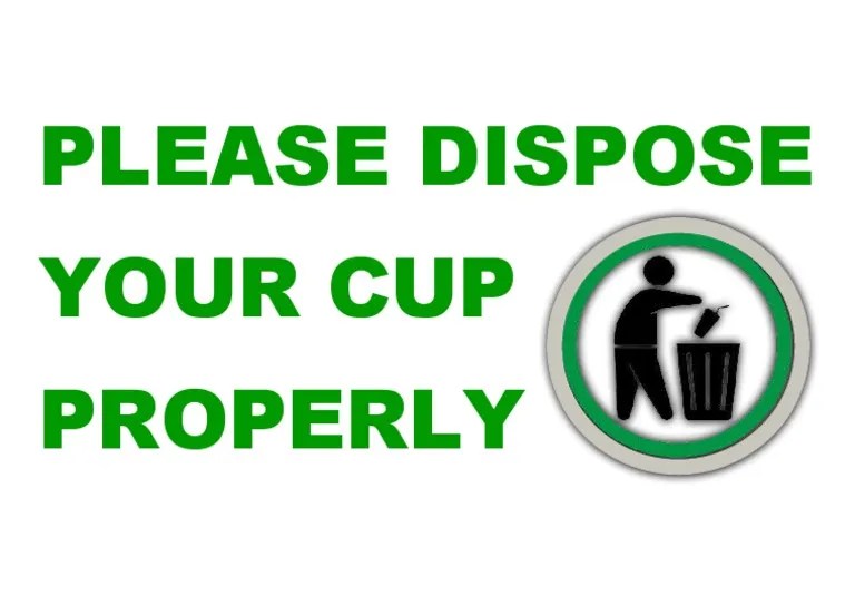 Cup Dispose Properly PDF