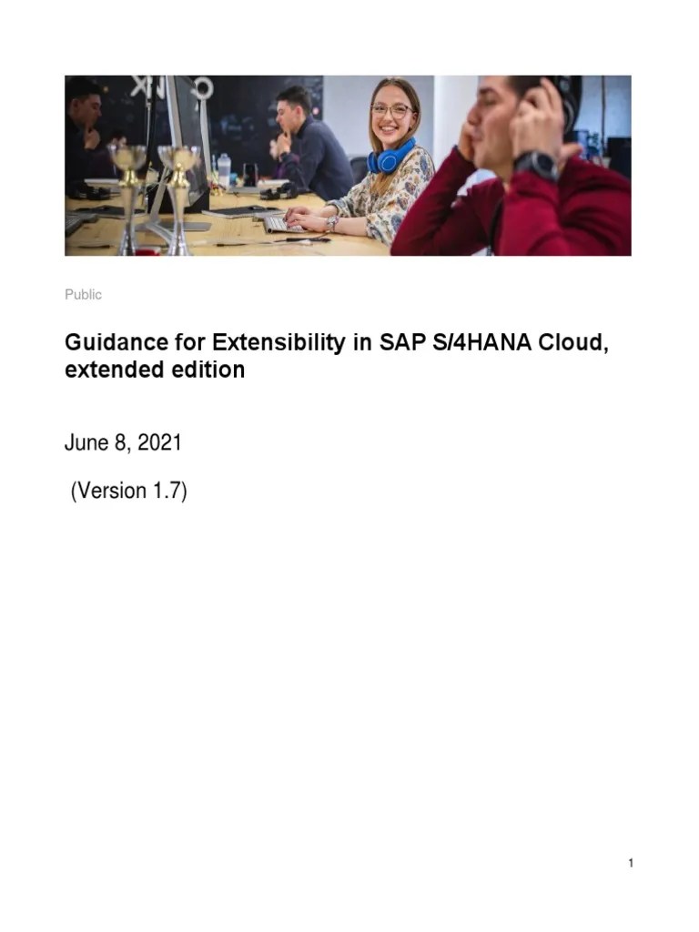 Guidance Extensibility SAP S4HANA Cloud Extended Edition 20210608 PDF