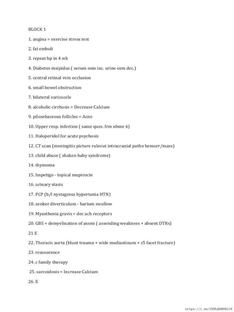 NBME 7 - Answers (Unreliable, Check Explanations) | PDF