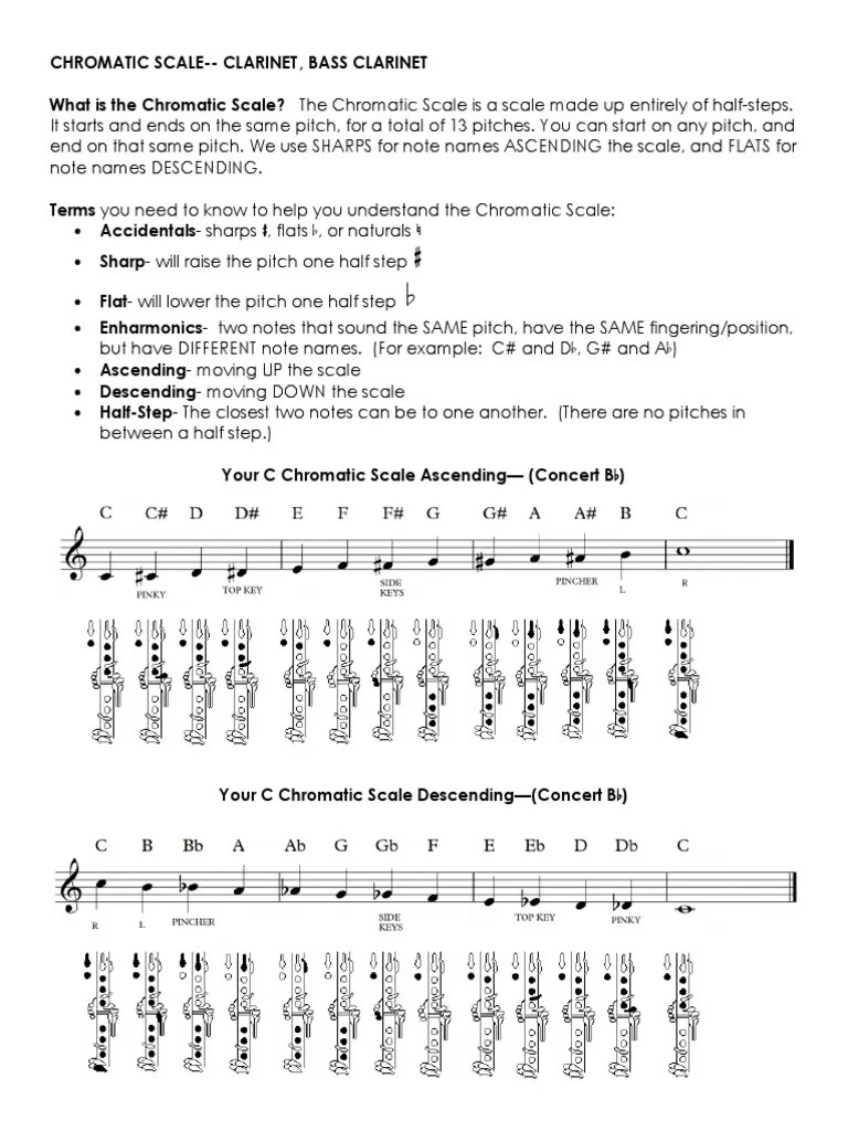Chromatic Scale for Bass Cl PDF