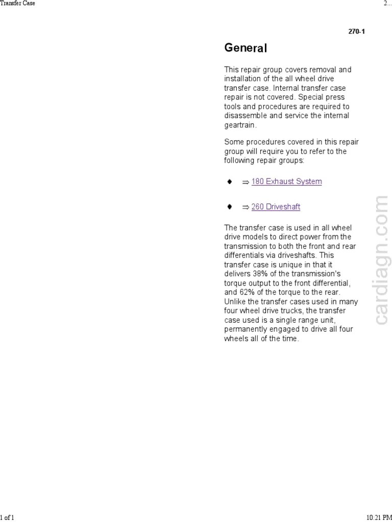 17.transfer Case | PDF | Four Wheel Drive | Manual Transmission