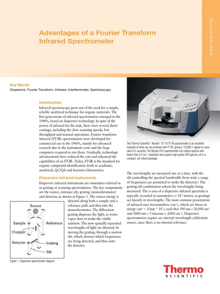 TN50674 E 0215M FT IR Advantages PDF Infrared Spectroscopy