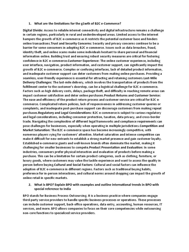 Digital Economy Answers Long | PDF | Voice Over Ip | Customer