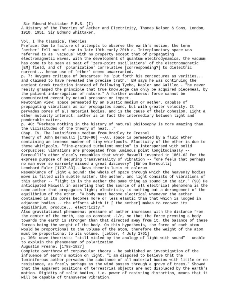 A History of The Theories of Aether and Electricity, Thomas Nelson