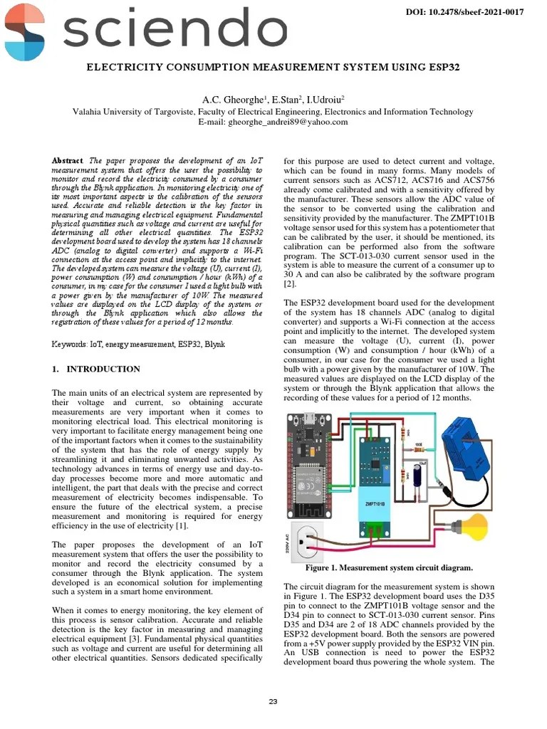Electricity Consumption Measurement Syst PDF Microcontroller