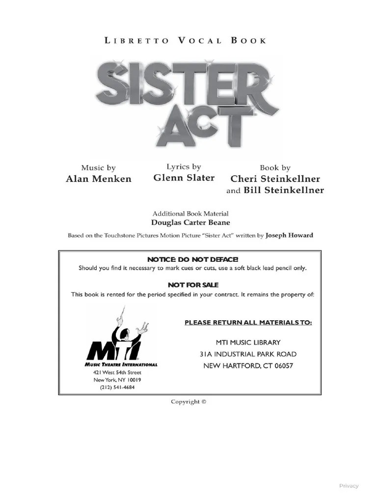 Sister Act Jr Script Download Pdf