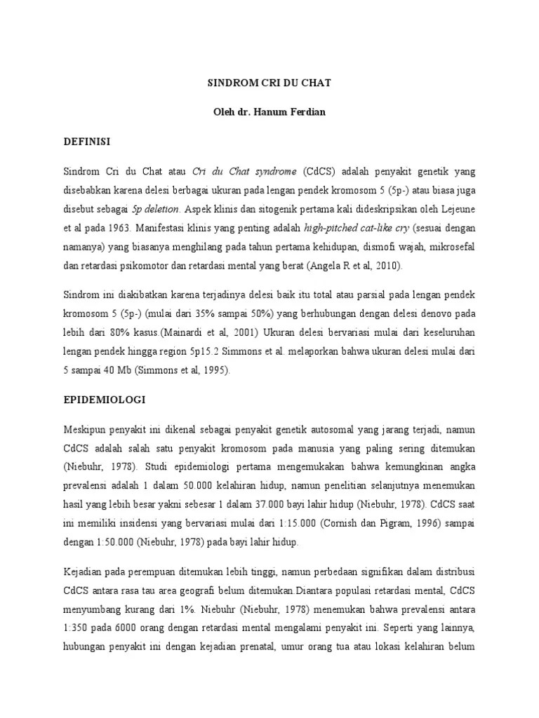 Sindrom Cri Du Chat PDF