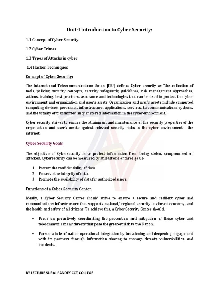 Cyber Security Study Materials PDF