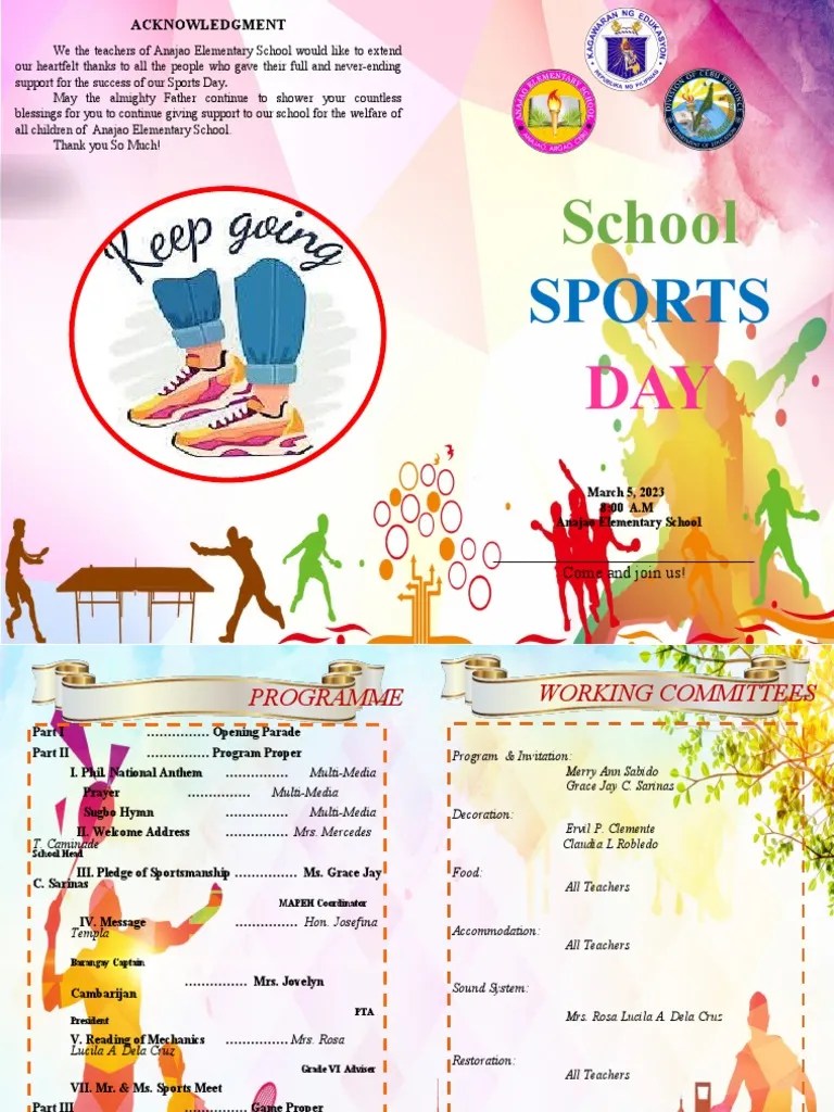 Sports Day Program 20222023 PDF