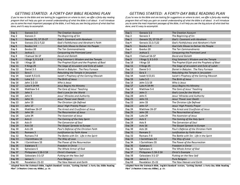 Bible Bible Reading Plan 40 Days Insert Edition John The Baptist