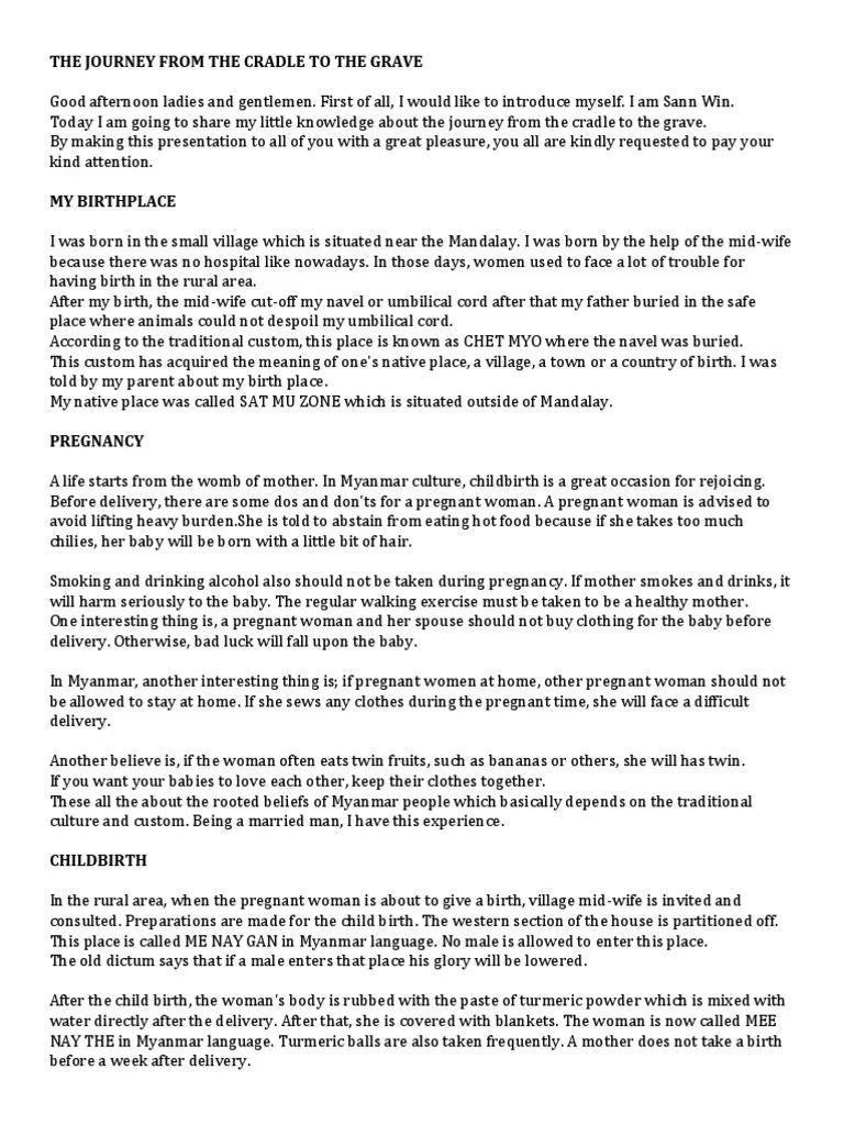 THE JOURNEY FROM THE CRADLE TO THE GRAVE PDF