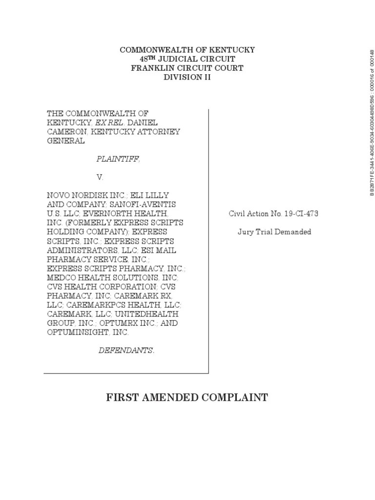 Kentucky v. CVS Caremark, Optum RX, and Express Scripts PDF