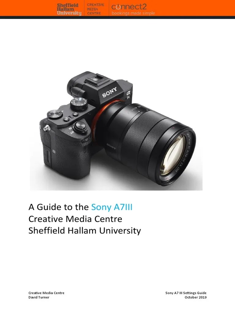 Sony A7III Settings Guide PDF Autofocus Exposure (Photography)