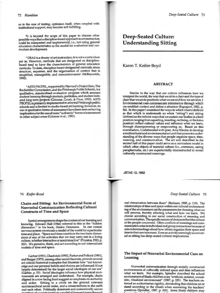 Deep Seated Culture Understanding Sitting PDF