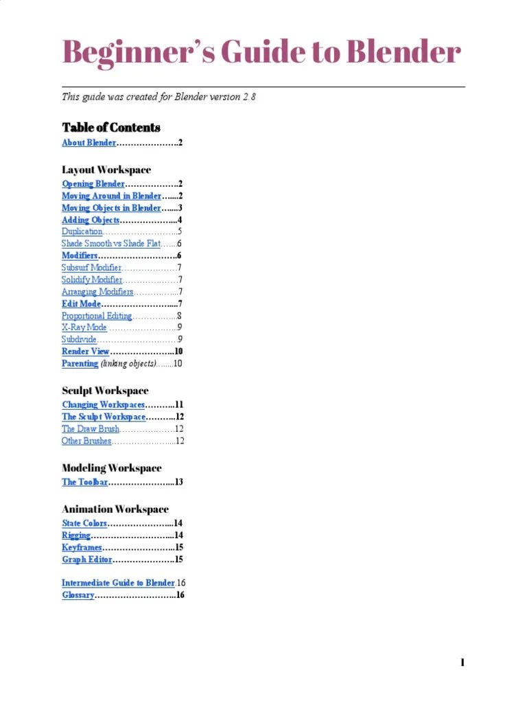 Beginners Guide To Blender PDF Blender (Software) Texture Mapping