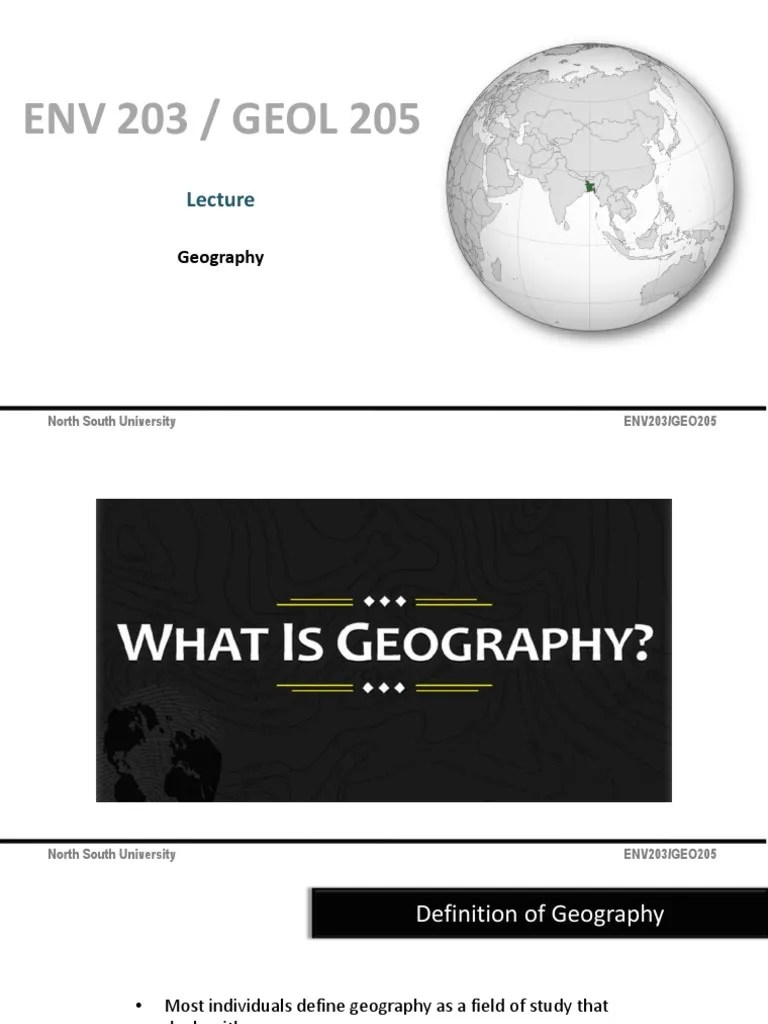 Env203Geo205 Define Geography PDF