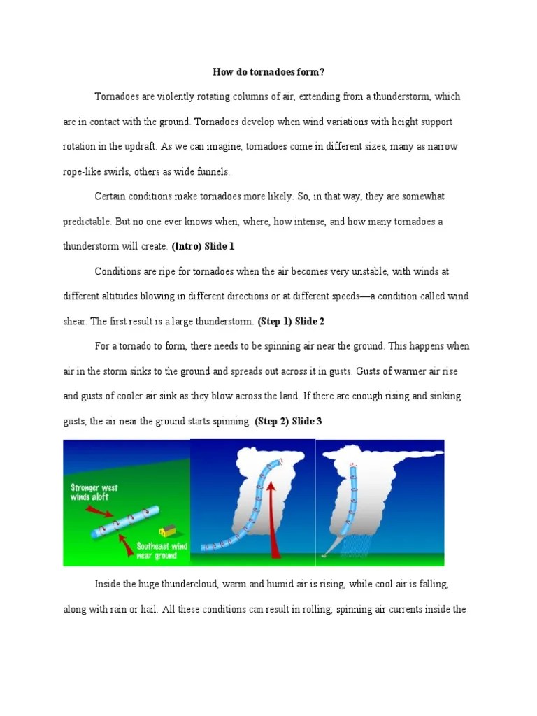 How Do Tornadoes Form PDF Tornadoes Thunderstorm
