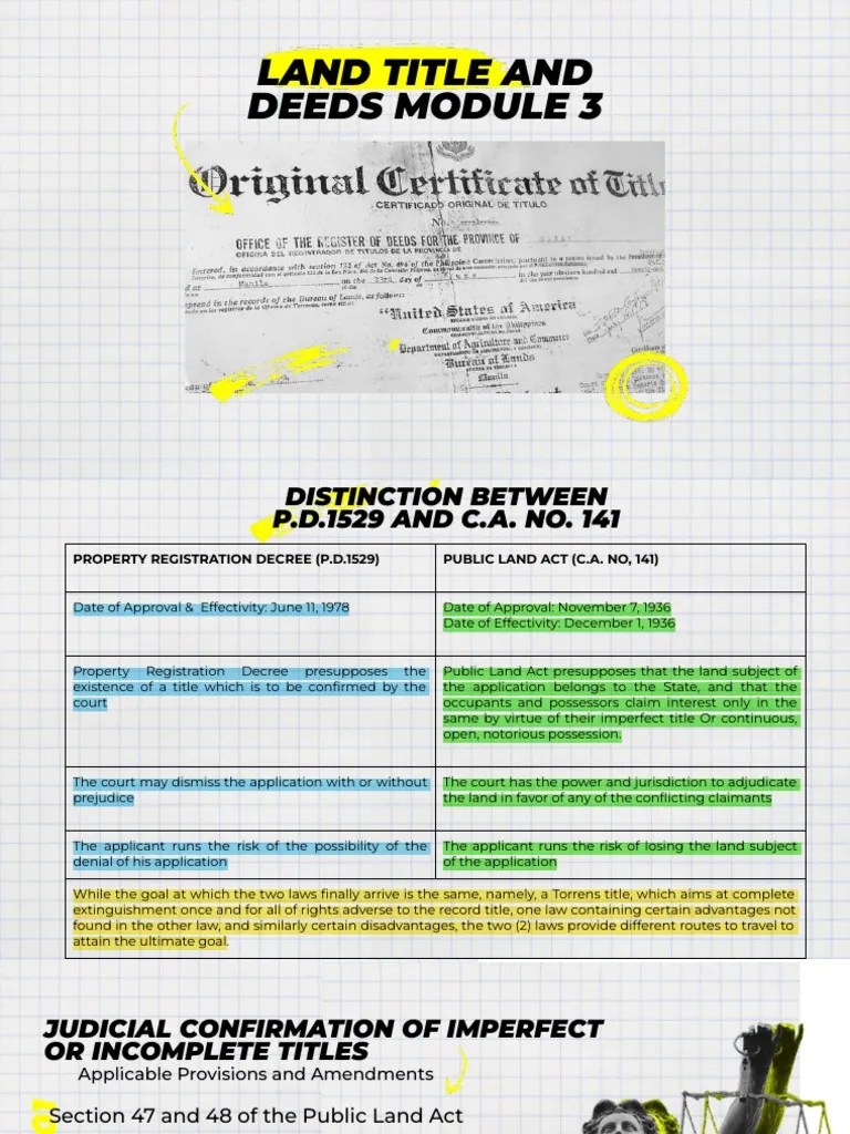 Land Title and Deeds Module 3 PDF
