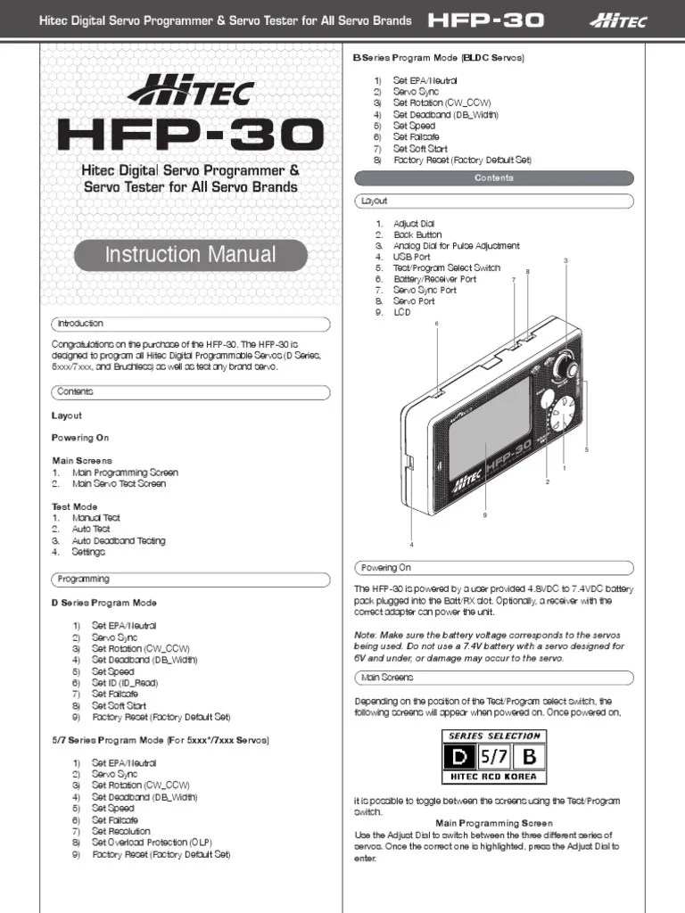 HFP-30 Manual V4 p1-4 | PDF | Electrical Engineering | Electronics