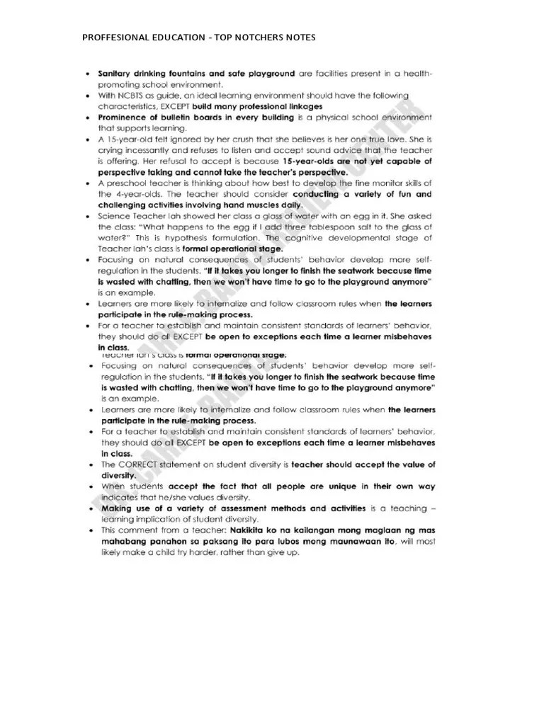 Prof Ed Top Notch Notes PDF