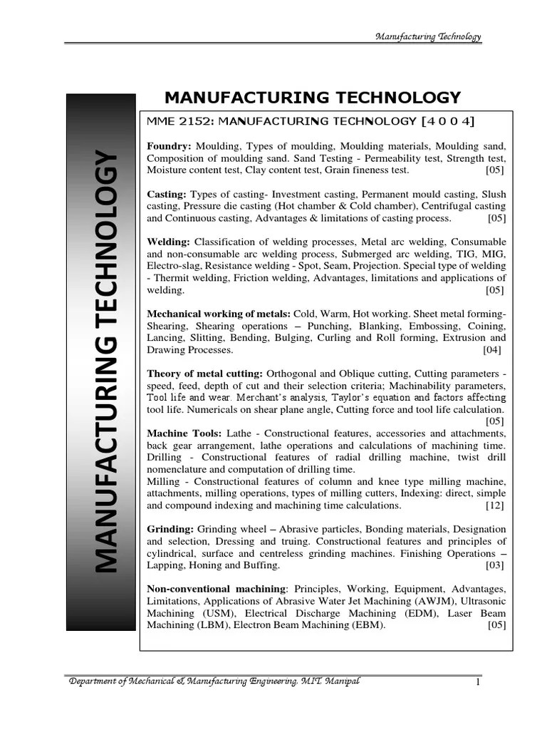 1 Notes of Foundry PDF